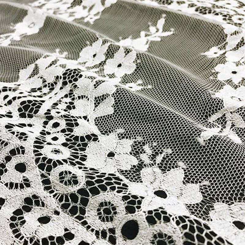 Lace Trim Wave Eyelash Nylon Lace Fabric for Bridal Wholesale Supplier 7
